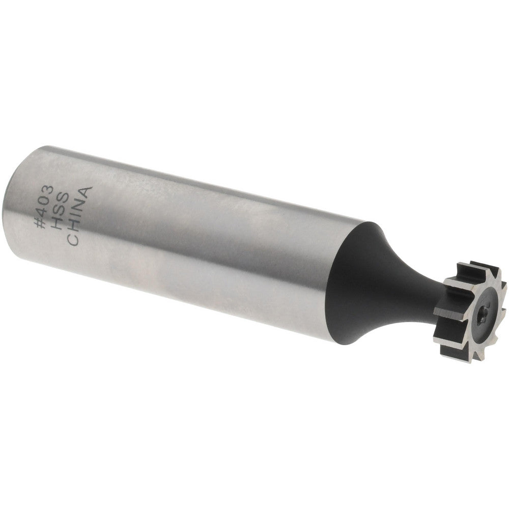 Value Collection C1100403 Woodruff Keyseat Cutter 0.375" Cut Dia, 0.125" Cut Width, 1/2" Shank Dia, Straight Tooth
