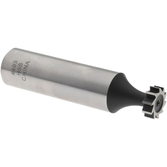 Value Collection C1100403 Woodruff Keyseat Cutter 0.375" Cut Dia, 0.125" Cut Width, 1/2" Shank Dia, Straight Tooth