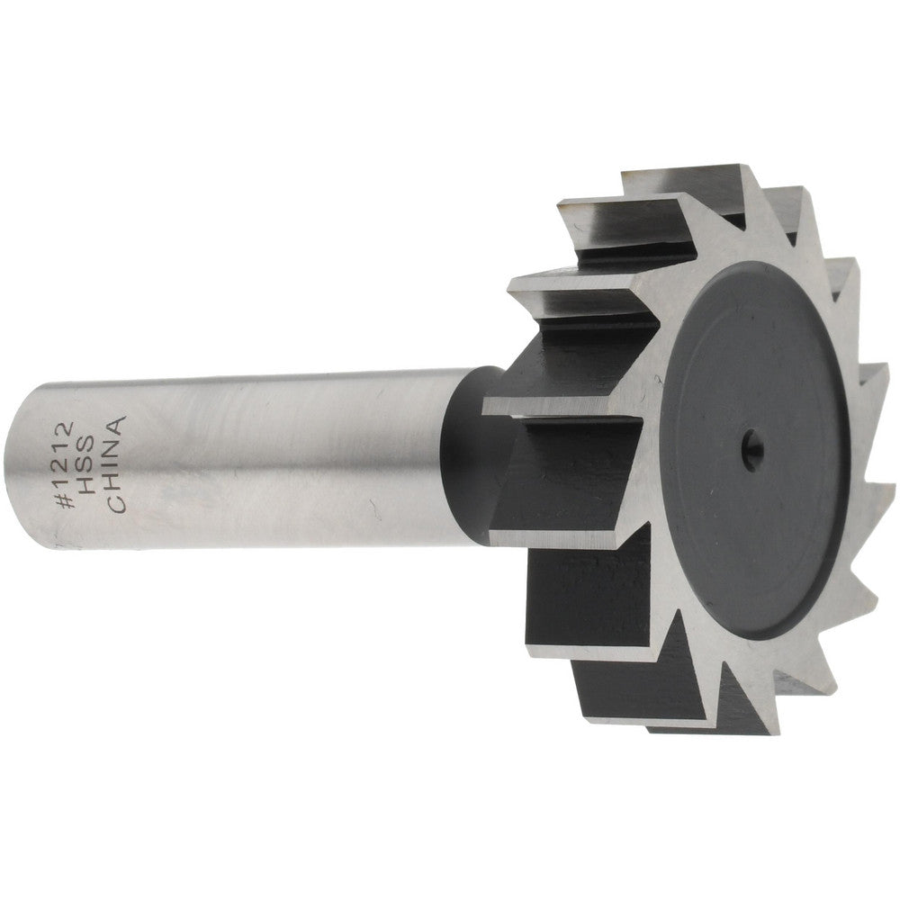 Value Collection C11001212 Woodruff Keyseat Cutter 1.5" Cut Dia, 0.375" Cut Width, 1/2" Shank Dia, Straight Tooth