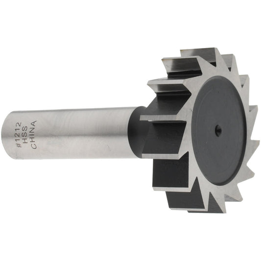 Value Collection C11001212 Woodruff Keyseat Cutter 1.5" Cut Dia, 0.375" Cut Width, 1/2" Shank Dia, Straight Tooth