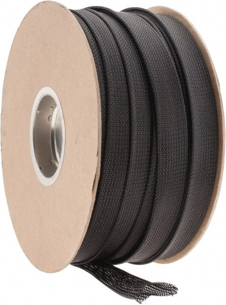 Techflex PTN1.25BK250 Black Braided Expandable Cable Sleeve