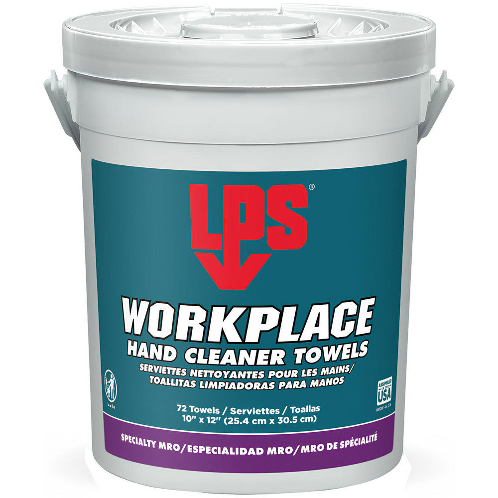 LPS 09200 WorkPlace Hand Cleaner Towels, Pre-Moistened, Center Pull Canister, Brown