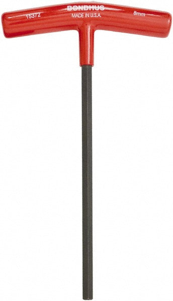 Bondhus 15372 Hex Key 8.00 mm Hex, Hex End, T-Handle Cushion Grip