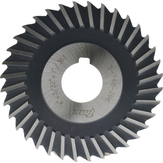 Value Collection 5-748-298 Side Chip Saw 4" Blade Dia, 3/32" Blade Thickness, 1" Arbor Hole Dia, 36 Teeth, High Speed Steel
