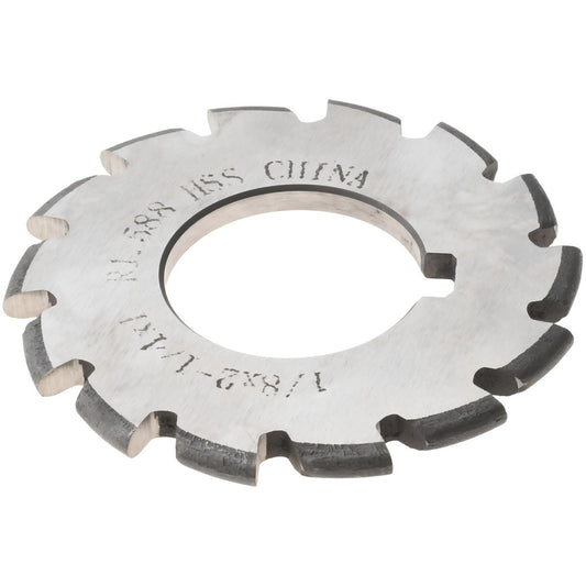 Value Collection 317-0099 1/16" Radius, 2-1/4" Diam, 12 Teeth, Arbor Connection, High Speed Steel Convex Radius Cutter