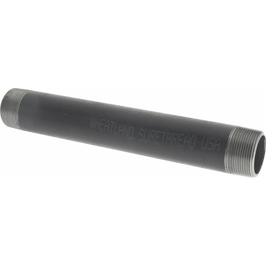 Value Collection 11/2304.8BLKBN80 Black Pipe Nipple 1-1/2" Dia x 12" Long, Schedule 80