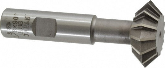 Value Collection SWC1190HS Double Angle Milling Cutter 90 &deg, 1-3/8" Cut Dia, 1/2" Cut Width, 5/8" Shank Dia, High Speed Steel