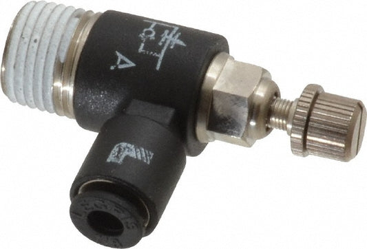 Legris 7665 53 11 Air Flow Control Valve Miniature Flow Control, Tube x NPT, 1/8" Tube OD