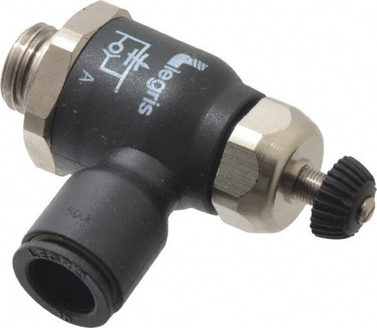 Legris 7060 10 13 Air Flow Control Valve Compact Meter Out Flow Control, Tube x BSPP, 10mm Tube OD