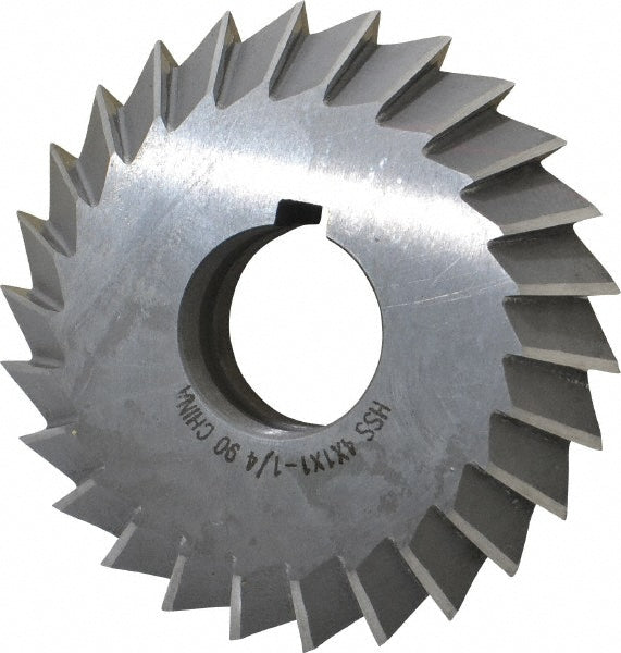 Value Collection 328-6468 Double Angle Milling Cutter 90 &deg, 4" Cut Dia, 1" Cut Width, 1-1/4" Arbor Hole, High Speed Steel