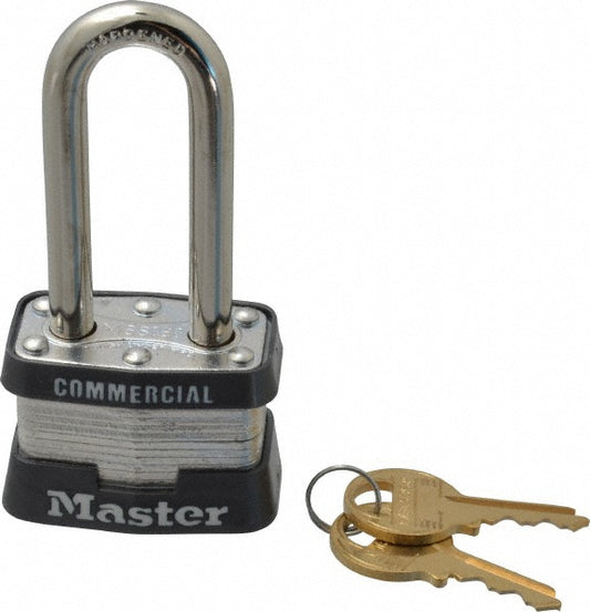 Master Lock 3LH Padlock Laminated Steel, Keyed Different, 1-9/16" Wide