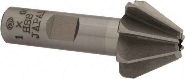 Value Collection FAC0860HS 1" Large x 3/8" Small Diam, 11/16" Width of Cut, 60&deg Included Angle, High Speed Steel Face Angle Cutter
