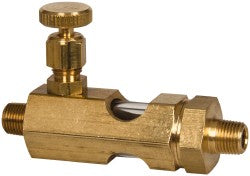 LDI Industries N102-01 1/8 Outlet Thread, 1/8 Inlet Thread, Brass, Straight Valve, Oil Reservoir Needle Valve