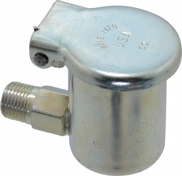 Gits 00803 1/8-27 Thread, Steel, Zinc Plated, Threaded One Piece, Elbow Oil Hole Cover