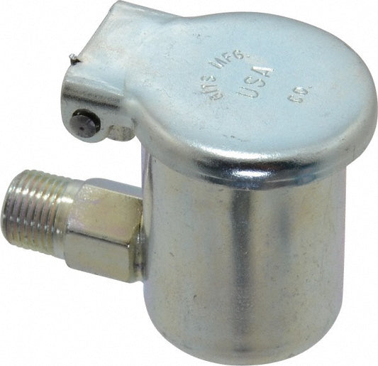 Gits 00803 1/8-27 Thread, Steel, Zinc Plated, Threaded One Piece, Elbow Oil Hole Cover