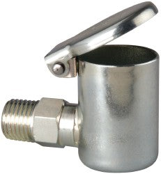 Gits 00804 1/4-18 Thread, Steel, Zinc Plated, Threaded One Piece, Elbow Oil Hole Cover