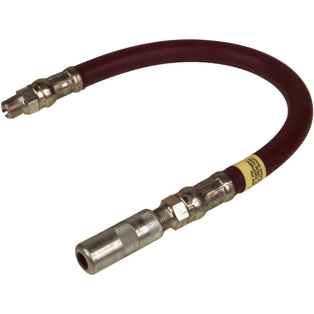 Alemite 317850-1 12" Long, 4,800 psi Operating Pressure, Elastomeric Grease Gun Hose