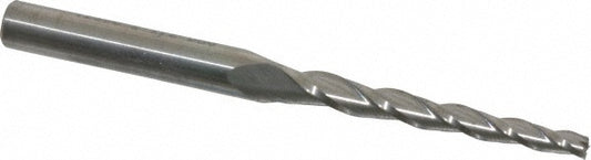 Kyocera SGS Precision Tools 32303 Tapered End Mill 1.5 deg Angle per Side, 1/8" Small Dia, 1-1/2" LOC, 3 Flute, Solid Carbide, Square End