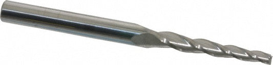 Kyocera SGS Precision Tools 32305 Tapered End Mill 2 deg Angle per Side, 1/8" Small Dia, 1-1/4" LOC, 3 Flute, Solid Carbide, Square End