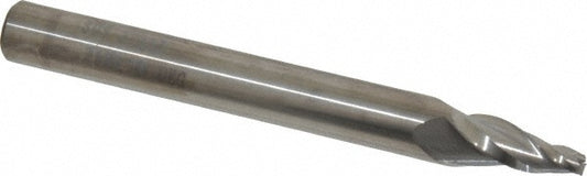 Kyocera SGS Precision Tools 32313 Tapered End Mill 10 &deg per Side, 3/32" Small Dia, 1/2" LOC, 3 Flutes, Solid Carbide, Square End