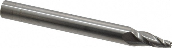 Kyocera SGS Precision Tools 32327 Tapered End Mill 10 &deg per Side, 1/8" Small Dia, 3/4" LOC, 3 Flutes, Solid Carbide, Square End