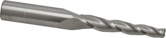 Kyocera SGS Precision Tools 32333 Tapered End Mill 2 deg Angle per Side, 1/4" Small Dia, 2" LOC, 3 Flute, Solid Carbide, Square End