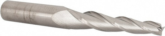 Kyocera SGS Precision Tools 32335 Tapered End Mill 3 deg Angle per Side, 1/4" Small Dia, 2" LOC, 3 Flute, Solid Carbide, Square End