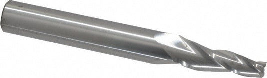 Kyocera SGS Precision Tools 32337 Tapered End Mill 5 deg Angle per Side, 1/4" Small Dia, 1-1/4" LOC, 3 Flute, Solid Carbide, Square End