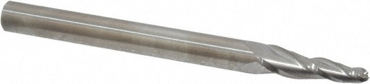 Kyocera SGS Precision Tools 32410 Tapered End Mill 5 &deg per Side, 1/8" Small Dia, 3/4" LOC, 3 Flutes, Solid Carbide, Ball End