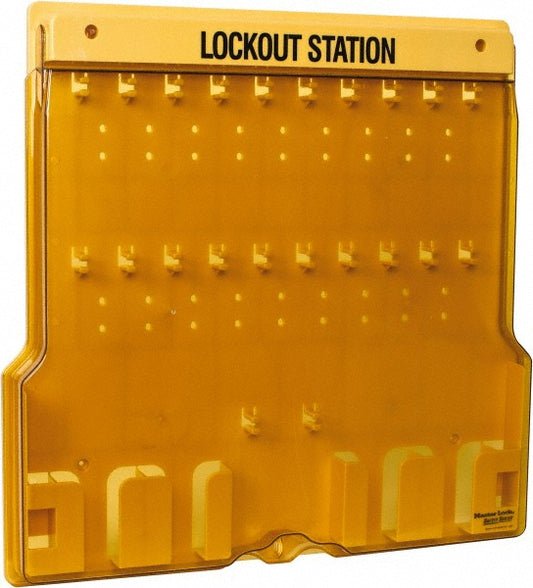 Master Lock 1484B Padlock Lockout Station Empty, 20 Max Locks, Polycarbonate Station