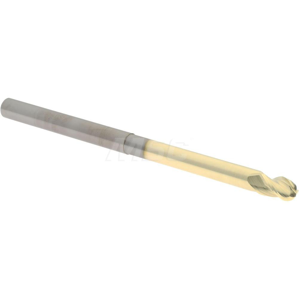 Accupro 319921 Ball End Mill 1/4" Dia, 3/8" LOC, 3 Flute, Solid Carbide