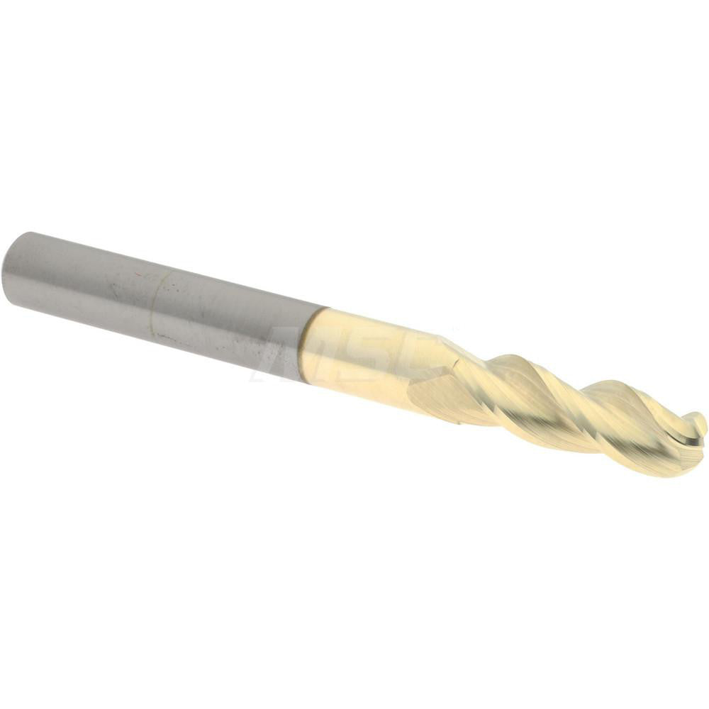 Accupro 315221 Ball End Mill 1/4" Dia, 3/4" LOC, 3 Flute, Solid Carbide
