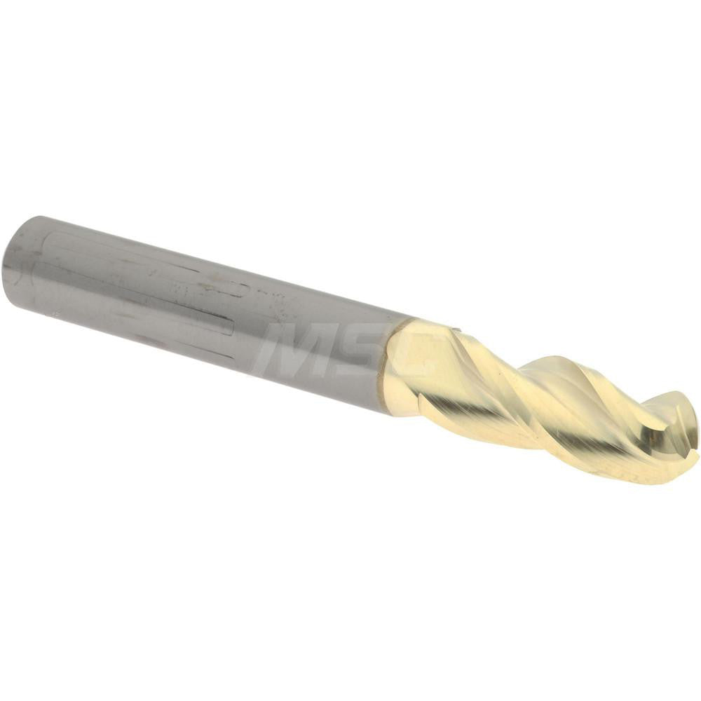 Accupro 315238 Ball End Mill 5/16" Dia, 13/16" LOC, 3 Flute, Solid Carbide