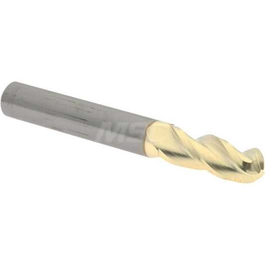 Accupro 315238 Ball End Mill 5/16" Dia, 13/16" LOC, 3 Flute, Solid Carbide