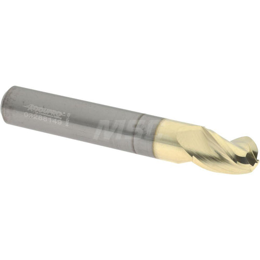 Accupro 315256 Ball End Mill 3/8" Dia, 1/2" LOC, 3 Flute, Solid Carbide