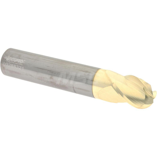 Accupro 315318 Ball End Mill 5/8" Dia, 3/4" LOC, 3 Flute, Solid Carbide