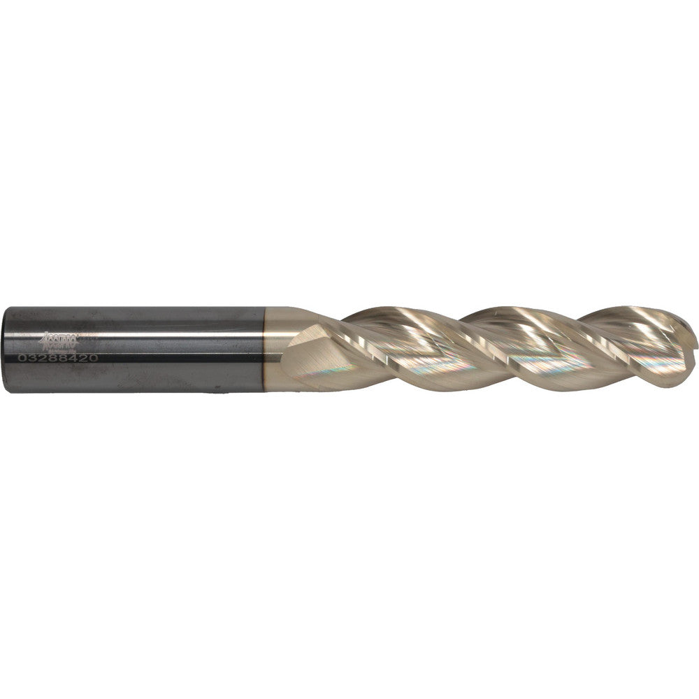 Accupro 315333 Ball End Mill 3/4" Dia, 3-1/4" LOC, 3 Flute, Solid Carbide