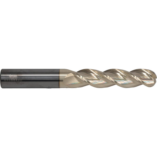 Accupro 315333 Ball End Mill 3/4" Dia, 3-1/4" LOC, 3 Flute, Solid Carbide
