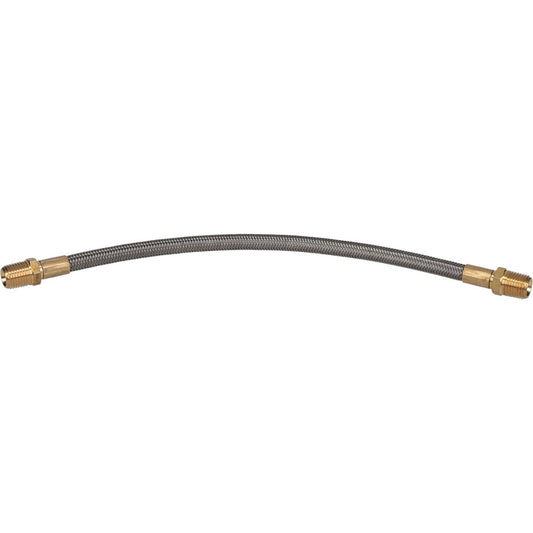 Midwest Flexible Hose Inc 03318664 12" OAL, 1/4" ID, 3,000 Max psi, Flexible Metal Hose Assembly