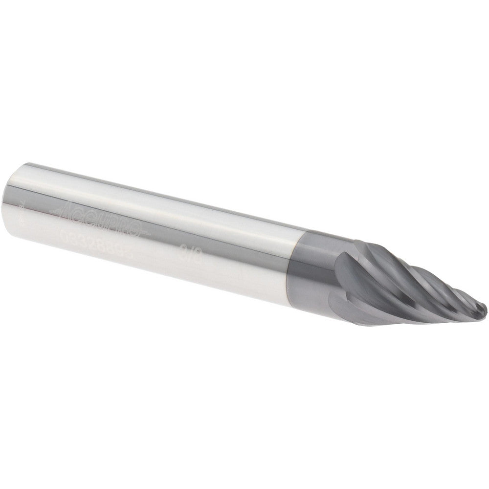 Accupro 03328895 Barrel Cutter End Mills End Type Taper Form  Material Solid Carbide  Taper Angle Per Side 15  Small End Diameter (mm) 9.53  Shank Diameter (mm) 9.53  Length of Cut (mm) 14.99