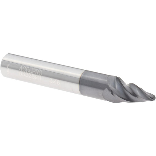 Accupro 03328911 Barrel Cutter End Mills End Type Taper Form  Material Solid Carbide  Taper Angle Per Side 15  Small End Diameter (mm) 9.53  Shank Diameter (mm) 9.53  Length of Cut (mm) 14.99