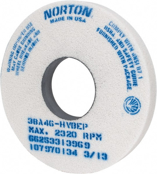 Norton 66253313969 Surface Grinding Wheel 14" Dia, 1-1/2" Thick, 5" Hole, 46 Grit, H Hardness
