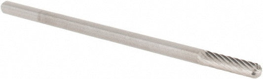 M.A. Ford 69030020L3 Abrasive Bur SC-42L3, 1/8" Cut Dia, Ball Nose Cylinder, Single Cut