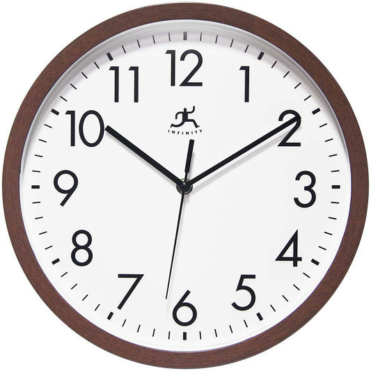 Infinity Instruments 20249WL-4438 Office Wall Clocks Clock Type Dial  Display Type Analog  Power Source Battery  Clock Movement Control Quartz  Face Diameter 10.7500 (Decimal Inch) Face Color White