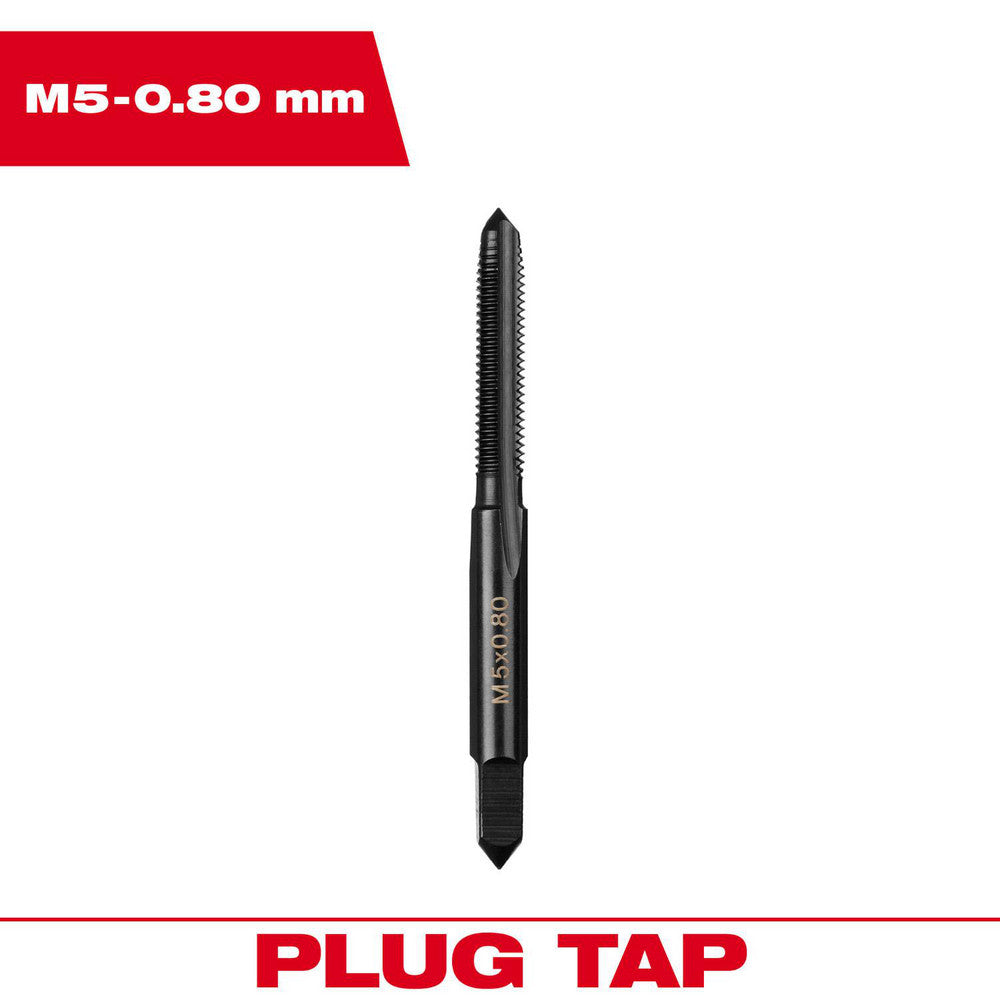 Milwaukee Tool 49-57-5129 Straight Flute Taps Tap Type Straight Flute  Overall Length (Decimal Inch) 2.5000  Thread Size (mm) M5 x 0.8  Chamfer Plug  Material High-Carbon Steel  Coating/Finish Black Oxide