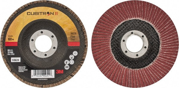 3M 7000148188 Flap Disc 7/8" Hole, 60 Grit, Ceramic, Type 29