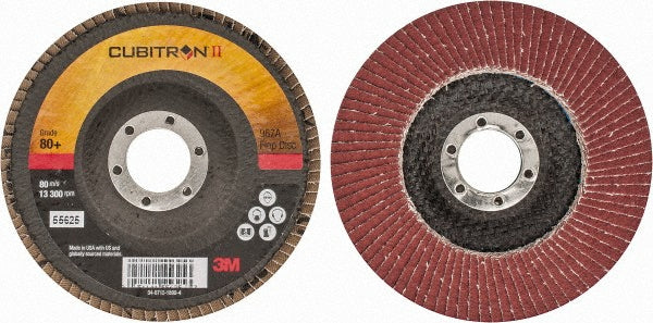 3M 7000148189 Flap Disc 7/8" Hole, 80 Grit, Ceramic, Type 29