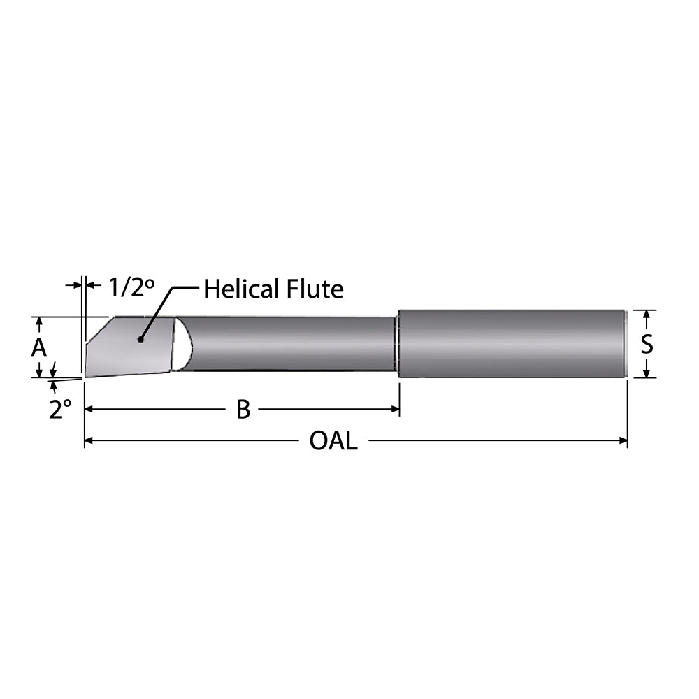 Scientific Cutting Tools, Inc. HB90A Back Boring Bar 1/2" Max Depth, Right Hand, 1/8" Shank Dia, Submicron Solid Carbide
