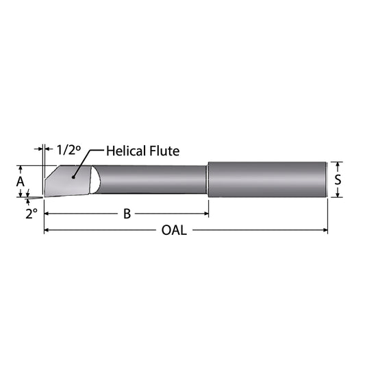 Scientific Cutting Tools, Inc. HB90A Back Boring Bar 1/2" Max Depth, Right Hand, 1/8" Shank Dia, Submicron Solid Carbide