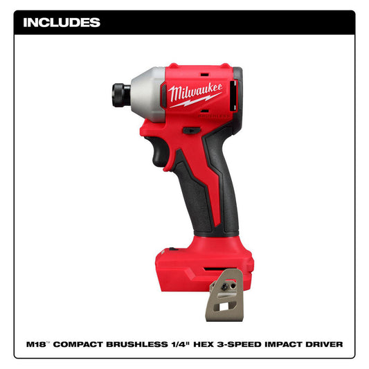 Milwaukee Tool 3651-20 Impact Drivers Voltage 18.00  Handle Type Pistol Grip  Speed (RPM) 3600  Number Of Speeds 3-Speed  Torque (In/Lb) 1700.00  Torque (Ft/Lb) 141.67